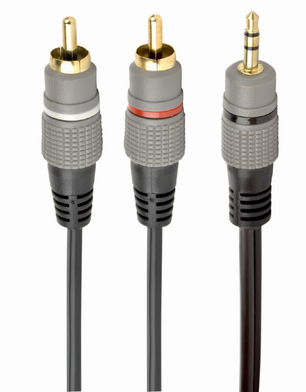 Кабель 3.5 mm jack - RCA (x2) GEMBIRD (CCA-352-5M), вилка-вилка, длина - 5 метра