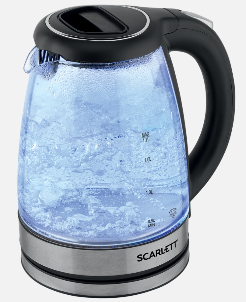 Чайник Scarlett SC-EK27G73 (2000Вт / 1.7л / стекло)