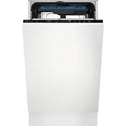 Машина посудомоечная встраиваемая 45 см Electrolux EEG63410L (10 комплектов / 3 полки / расход воды - 9,9 л / TimeBeam / А+++) Белый