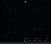 Поверхность индукционная Electrolux CIT61443 (Serie 500 / Черная / стеклокерамика / 4 конфорки(1.4/1.8/2.3/1.8кВт) / Booster / 7.2 кВт)