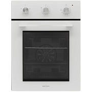 Духовой шкаф KRONA BREVE 45 WH (Узкий, 45 см / 47,5 л / до 260 °C / Белое стекло / Боковые направляющие / Гриль / А)