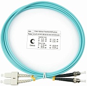 Шнур оптический duplex Cabeus FOP-50-SC-ST-2m SC-ST 50/125 mm OM3 2м LSZH