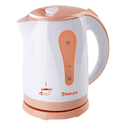 Чайник Sakura SA-2326A (2200 Вт / 1.8 л / пластик / белый) Белый, оранжевый