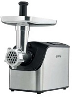 Мясорубка Gorenje MG2202XE (2200 Вт/ 2.2 кг/мин/ корпус - металл, пластик / лоток - нержавеющая сталь / реверс / 4 насадки серебристый)