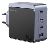 Сетевое зарядное устройство Ugreen X565 (35043) (Type-C/3A/100W/быстрая зарядка/серое) Серый