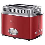 Тостер Russel Hobbs 21680-56 (1300 Вт/ тостов - 2/ подогрев, размораживание, решетка для подогрева булочек, поддон для крошек/ красный) 
