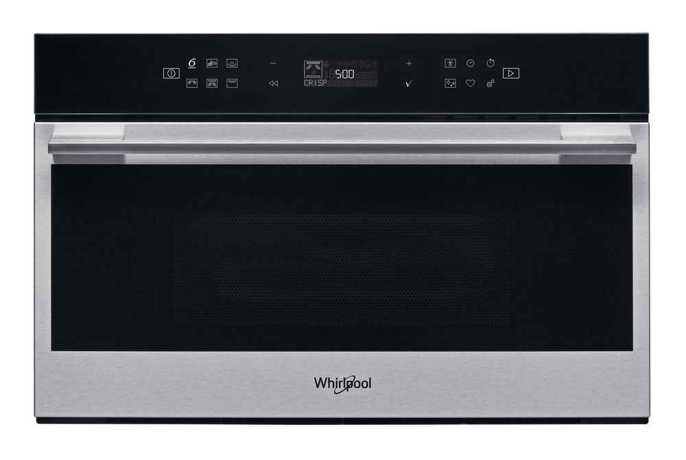 Микроволновая печь встраиваемая с паром Whirlpool W7 MD440 (Нерж. сталь / 31 литр / ширина - 59,5 см / 1000 Вт / Гриль 800 Вт / 6th SENSE)