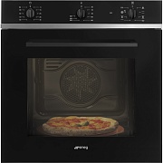 Духовой шкаф Smeg SF64M3PZB (65 л / до 250 °C / Чёрный / Рельефные направляющие / А) Чёрный