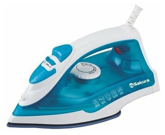 Утюг Sakura SA-3062CG (1800 Вт/ подошва - керамика/ паровой удар/ 1,8 м)