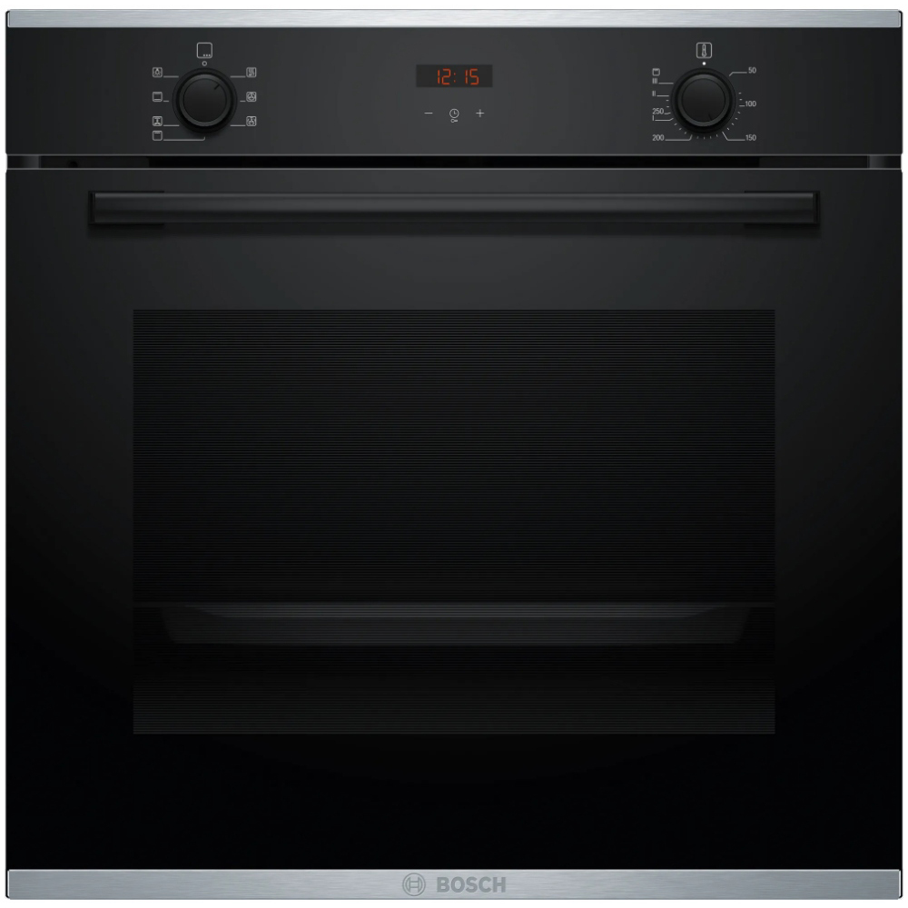 Духовой шкаф Bosch HBS233BB0 (Serie4 / 71 л / до 275 °C / Чёрное стекло / Гриль / EcoClean Direct задняя стенка / A)