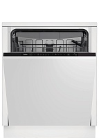 Машина посудомоечная встраиваемая 60 см Beko BDIN15360 (13 комплектов / 3 полки / расход воды - 12,9 л / Луч на полу / А++) Белый