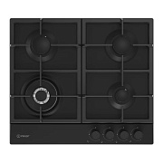 Поверхность газовая Indesit THPM 642 WS/BL/I (Чёрный / чугун. решетки / 4 конфорки (1,75/1,0/1,75/3,3 кВт) / WOK / газконтроль / электроподжиг) Чёрный