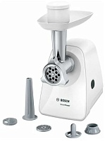 Мясорубка Bosch MFW2520W (1500 Вт / 1,7 кг/мин / корпус - пластик / 2 насадки / белый)