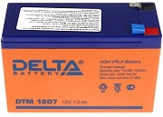 Батарея 12V/ 7,2Ah DELTA DTM 1207 клеммы F2, срок службы 6лет