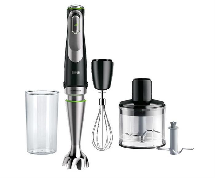 Блендер Braun Multiquick 9 MQ9135XI (1200 Вт/ скоростей 3/ турборежим/ венчик, 2X измельчитель, стакан)