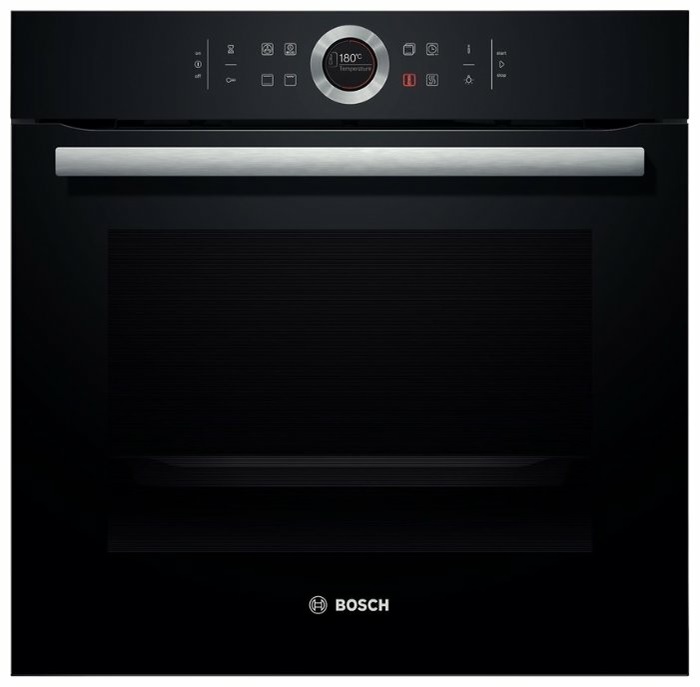 Духовой шкаф Bosch HBG634BB1 (Serie8 / черный / EcoClean Direct / TFT-дисплей / SoftMove / 4D-HotAir)
