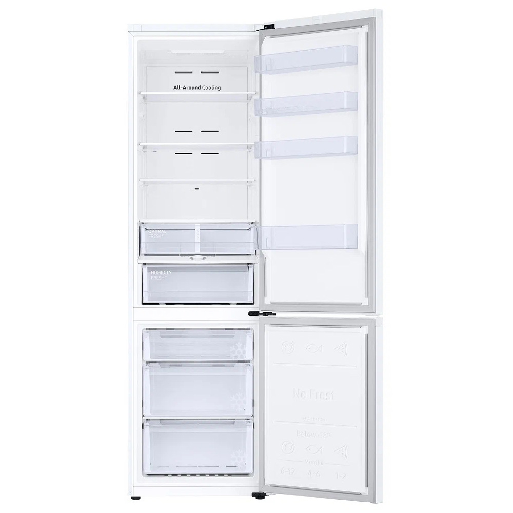 Холодильник Samsung RB38T603FWW (Объем - 390 л / Высота - 203 см / A / Белый / NoFrost / SpaceMax / Optimal Fresh + / Digital Inverter)