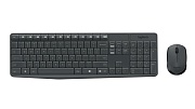 Беспроводной комплект клавиатура+мышь Logitech MK235, (Полноразмерная/1000 dpi/2.4), Серый
