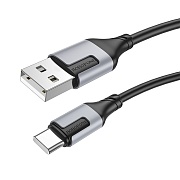 Кабель Borofone BX101 USB Type-C - USB (3A / 1 метр / чёрный) Чёрный