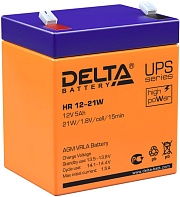 Батарея 12V/ 5,0Ah DELTA HR 12-21 W клеммы F2 срок службы 8 лет