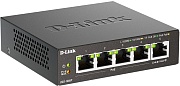Коммутатор D-Link DGS-1005P/B3A, 5x 1000BASE-T, неуправляемый L2, PoE 4 порта 60 Вт