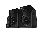 Колонки 2.0 SVEN SPS-730 / 50W / Питание - 220В / Аудиовыход на наушники / Bluetooth / Optical-in / Чёрный / корпус - дерево (MDF) Чёрный