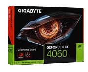 Видеокарта Gigabyte GeForce RTX 4060 WindForce OC 8GB GDDR6 (GV-N4060WF2OC-8GD) 1830(2475)/18000Hz 2*DP, 2*HDMI 