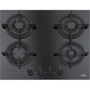 Поверхность газовая Franke FHCR 604 4G HE BK C (Mythos / черное стекло / чугун. решетки / 4 конфорки / газконтроль / WOK)