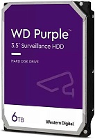Жесткий диск 6 000Gb WD 256Mb SATA WD64PURZ Purple  для систем наблюдения 