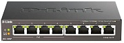 Коммутатор D-Link DGS-1008P/F3A, 8x 1000BASE-T, неуправляемый L2, PoE 4 порта 60 Вт