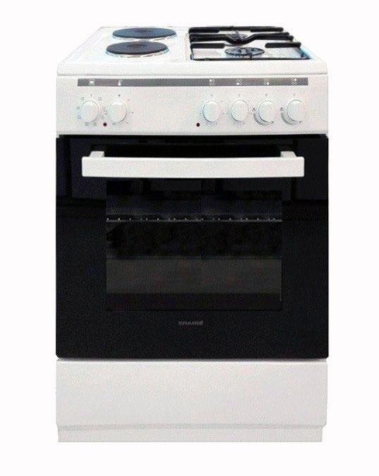 Плита газоэлектрическая комбинированная Snaige SNG-58R (Белая / духовка - 50 л / 2 газовые конфорки / 2 электрически конфорки / Гриль)