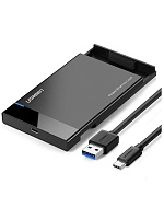 Внешний бокс для HDD 2.5" Ugreen US221 (30847) 2.5 Inch Hard Drive Box с кабелем USB 3.0. Длина кабеля: 30 см. Цвет: черный