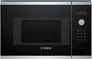 Микроволновая печь встраиваемая Bosch BEL523MS0 (Serie4 / черный/нерж / 20л / ширина - 59,4 см / 800Вт / AutoPilot8) Чёрный/нержавейка