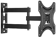 Кронштейн для ТВ ONKRON STE322-B чёрный, для 17"-43", наклон 15°, поворот 180°, нагрузка до 35 кг, расстояние до стены 34-360 мм