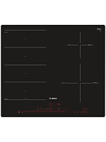 Поверхность индукционная Bosch PXE601DC1E (Serie8/ Чёрная стеклокерамика/ 4 конфорки/QuickStart/PowerBoost/ReStart/PerfectFry Plus/ Таймер / 7,4 кВт)