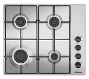 Поверхность газовая Hansa BHGI620130 (Нерж. сталь / эмал. решетки / 4 конфорки (1,8/1,0/1,8/2,8 кВт) / газконтроль / эл.поджиг)