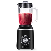 Блендер стационарный Brayer BR1209 (1000 Вт / скоростей 2 / импульсный режим / 1500 мл / материал чаши - стекло) Чёрный