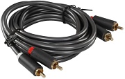 Кабель UGREEN AV104 (10520) 2RCA Male to 2RCA Male. Длина: 5м. Цвет: черный