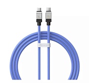 Кабель Baseus CoolPlay Series 100W Type-C - Type-C, 1 м, голубой