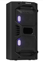 Беспроводная портативная колонка Defender Rage / 50W / USB  / Bluetooth  / LED подсветка / дисплей  Чёрный Беспроводная портативная колонка Defender Rage / 50W / USB  / Bluetooth  / LED подсветка / дисплей Чёрный