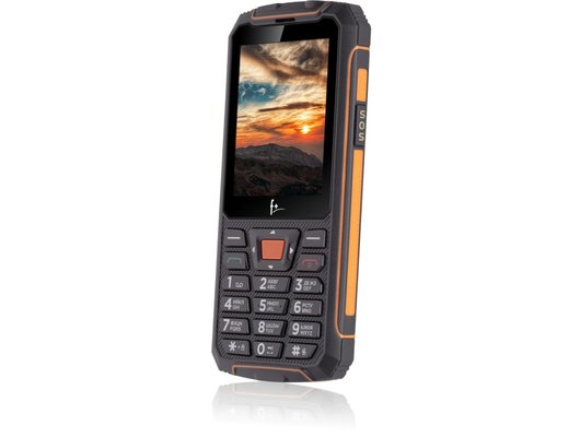 Телефон мобильный F+ R280 Black-orange