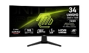 Монитор 34" MSI MAG 346CQ Curved VA/3440x1440/1мс/300кд/м2/ DP/HDMI/USB-C/180 гц
