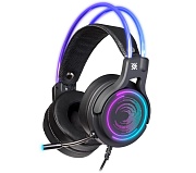 Проводные игровые наушники Defender Cosmo Pro, (объемный звук 7.1, провод 2,1 м), Черные