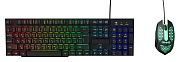 Проводной комплект клавиатура + мышь Oklick 400GMK, подсветка клавиш Черный матовый