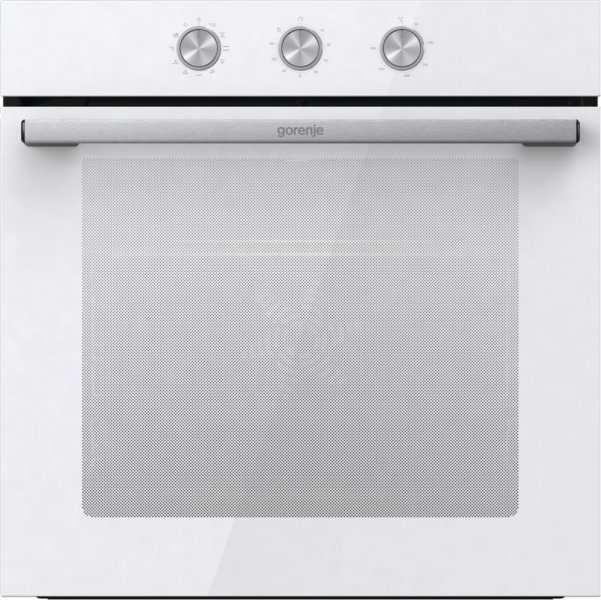 Духовой шкаф Gorenje BO6725E02WG (Essential / 77 л / до 300 °C / Белый, стекло / AquaClean / PerfectGrill / съемные направляющие / А)