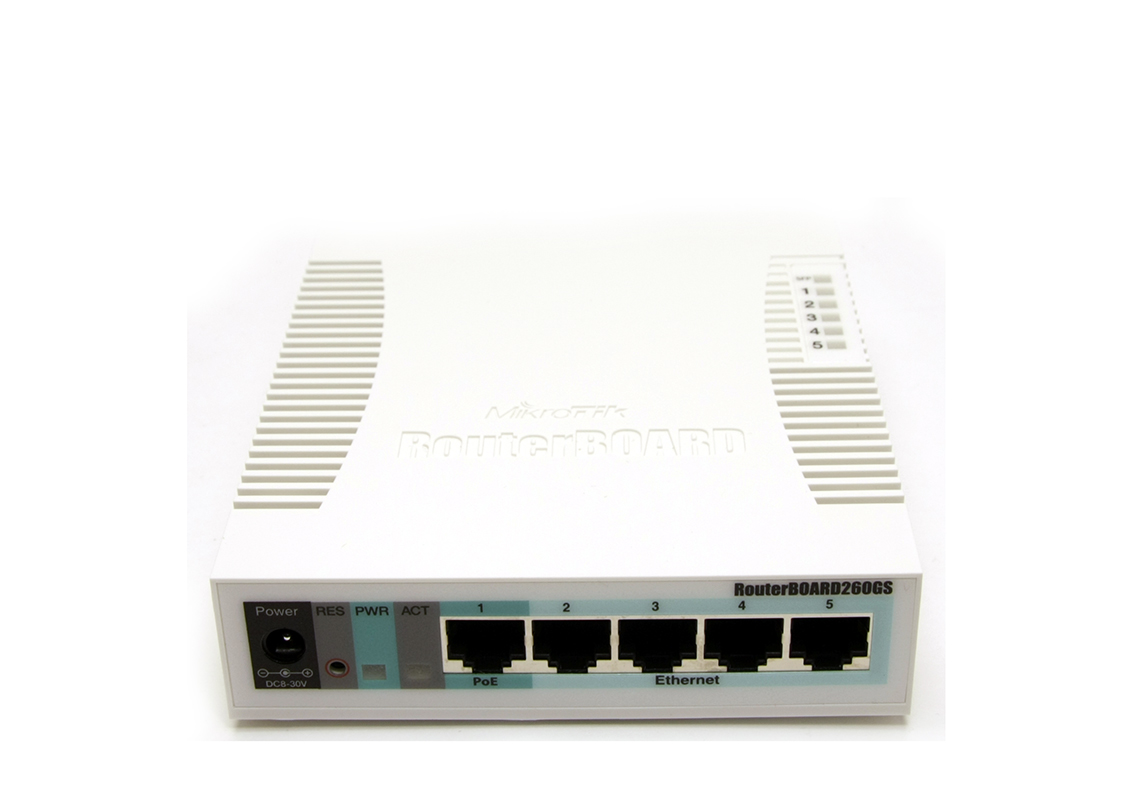 Коммутатор Mikrotik RB260GS 5 портов 10/100/1000 Ethernet (CSS106-5G-1S) (new revision!)