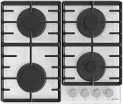 Поверхность газовая Gorenje GT642AXW (Advanced / белое стекло / чугунные решетки / BigSurface)