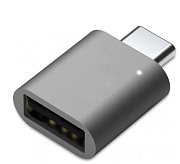 Переходник USB Type-C - USB 3.0 KS-is (KS-388GR), серый