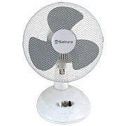 Вентилятор настольный Sakura SA-13G ( 25 Вт / скоростей 2 / диаметр 22 см / белый) 