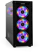 Корпус Miditower ExeGate i3 BASE-EVO800 (ATX, БП EVO800RGB с вент. 12 см, с окном, 1*USB+1*USB3.0, аудио, 4 вент. 12см с RGB подсветкой)